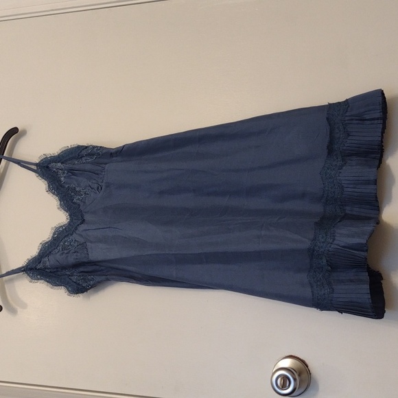 NEW Vintage 2008 Forever 21 French Blue Silk Slip Dress size Small - Picture 12 of 15